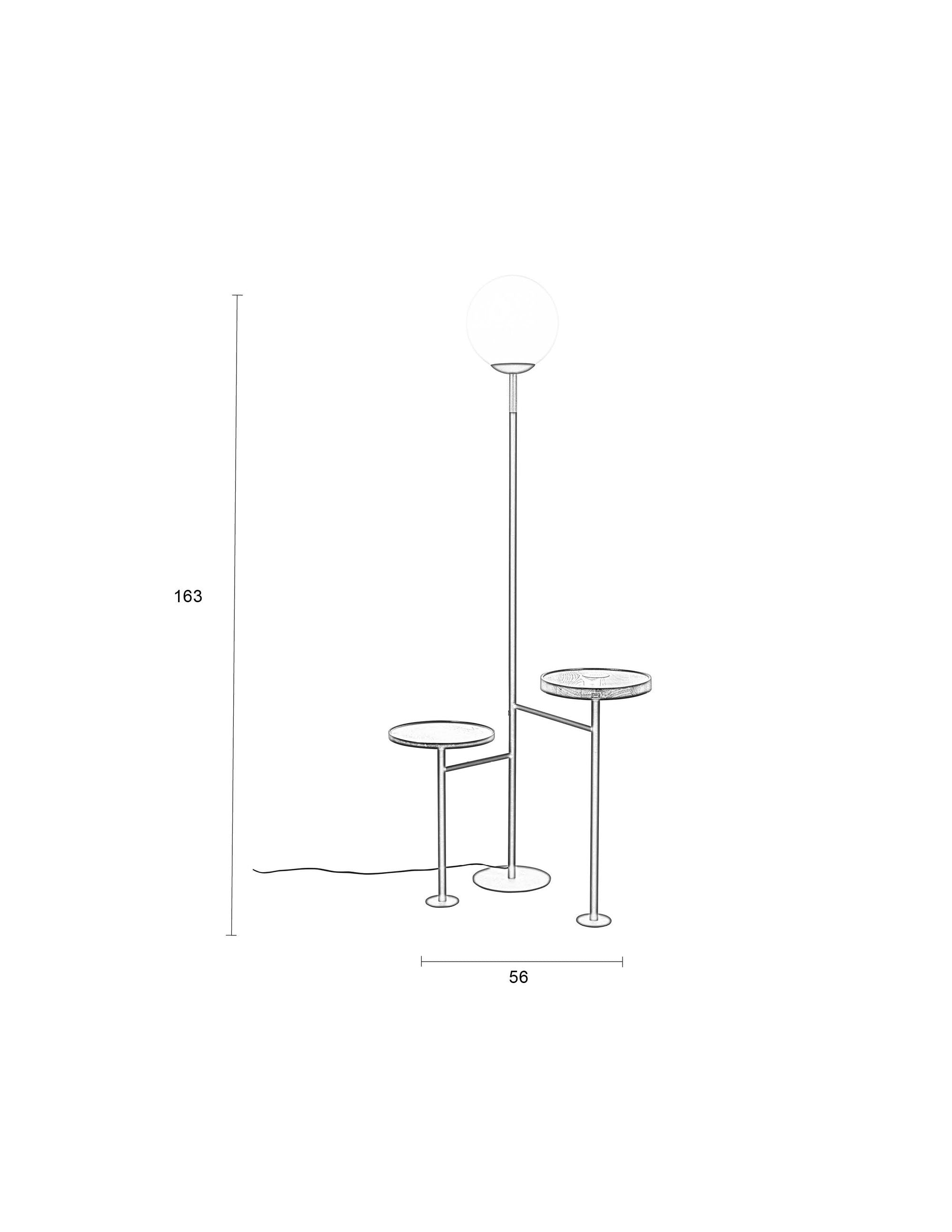 Zuiver Orion Charge Black Floor Lamp